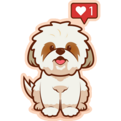 Shih Tzu Love Icon Sticker
