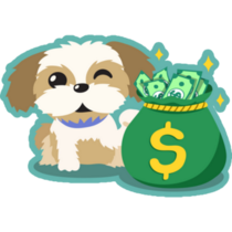 Shih Tzu Money Sticker