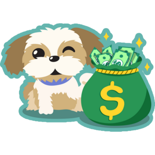 Shih Tzu Money Sticker