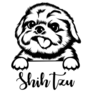 Shih Tzu Peeking Sticker