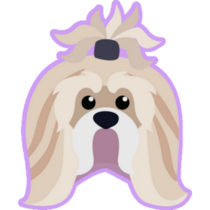 Shih Tzu Purple Sticker