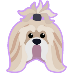 Shih Tzu Purple Sticker