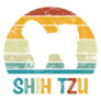 Shih Tzu Retro Sunset Sticker