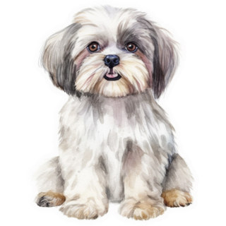 Shih Tzu Sits Sticker 