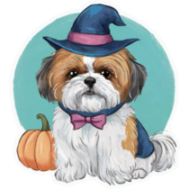 Shih Tzu Witch Sticker