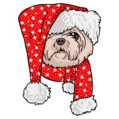 Shih Tzu Xmas Sticker