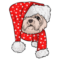 Shih Tzu Xmas Sticker