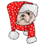 Shih Tzu Xmas Sticker