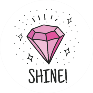 Shine! Gem Jeweler Illustration Sticker