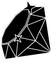 Shining Black Diamond Sticker