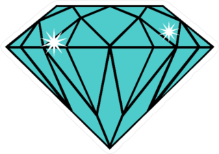 Shining Blue Diamond Sticker