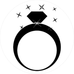 Shining Diamond Ring Sticker