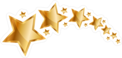 Shining Gold Stars Sticker