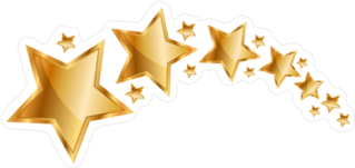 Shining Gold Stars Sticker