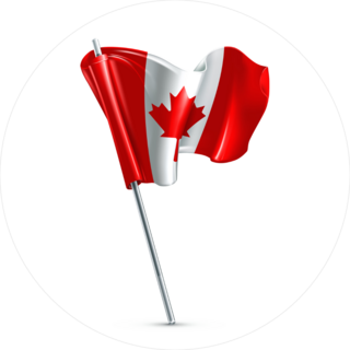 Shiny Flag Of Canada Sticker