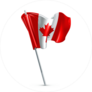 Shiny Flag Of Canada Sticker
