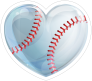Shiny Heart Baseball Sticker