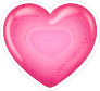 Shiny Pink 3D Heart Sticker