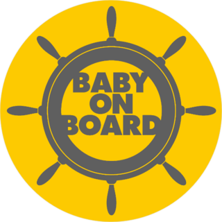 Ship Wheel Baby on Board Sticker