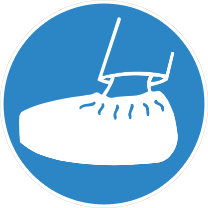 Shoe Covers Sign Sticker