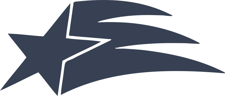 Shooting Star With Small Train Sticker