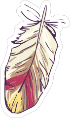 Short Feather Boho Sticker
