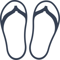 Short Flip Flops Sticker