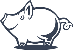 Short Pig Sticker