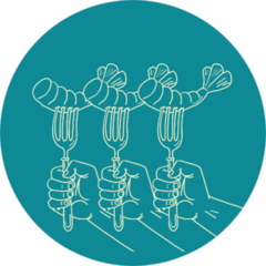 Shrimp Appetizer Seafood Comic Cartoon Sticker