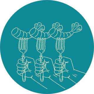 Shrimp Appetizer Seafood Comic Cartoon Sticker