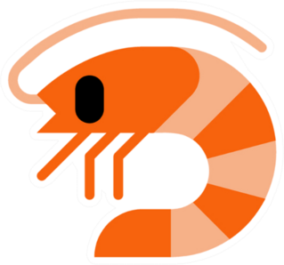Shrimp Emoji Illustration Sticker