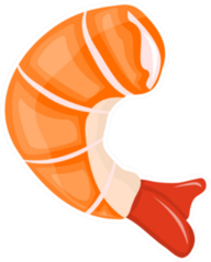 Shrimp Isolated Illustration On White Sticker