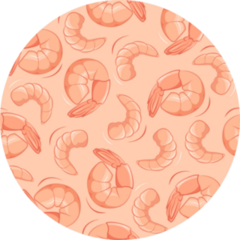 Shrimp Seamless Pattern Sticker