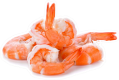 Shrimps In A Pile Isolated On A White Sticker