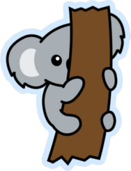 Shy Koala Sticker