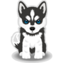 Siberian Husky Puppy Sticker