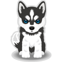 Siberian Husky Puppy Sticker
