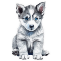 Siberian Husky Puppy Sticker
