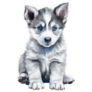 Siberian Husky Puppy Sticker