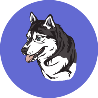 Siberian Husky Typical Of Alaska Illustrator Sticker