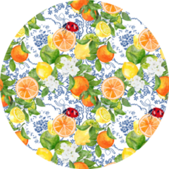 Sicilian Majolica With Ladybugs Sticker 