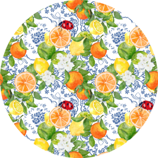 Sicilian Majolica With Ladybugs Sticker 