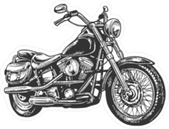 Side View Classic Motorcycle Sticker