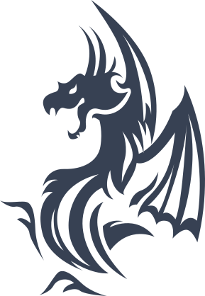 Side View Of A Dragon Sticker