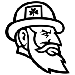 Side View of an Irish Mascot Transfer Sticker