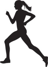 Side View Running Woman Sticker