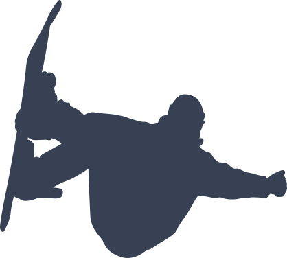 Sidways Snowboarder Sticker