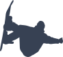 Sidways Snowboarder Sticker