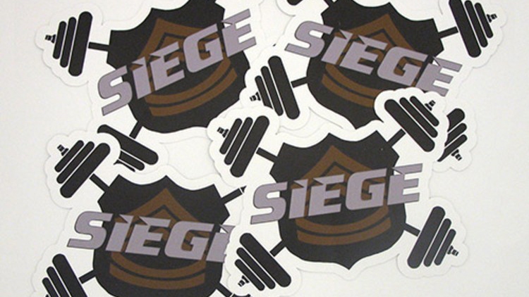 SIEGE Custom Die Cut Stickers