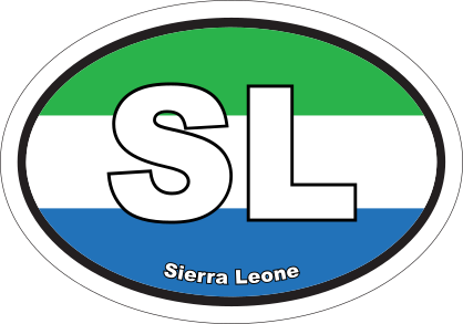 Sierra Leone Sl Flag Oval Sticker